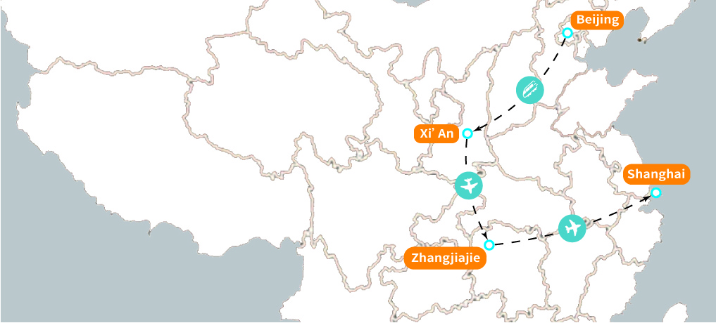 China Cultural and Natural Tour Map
