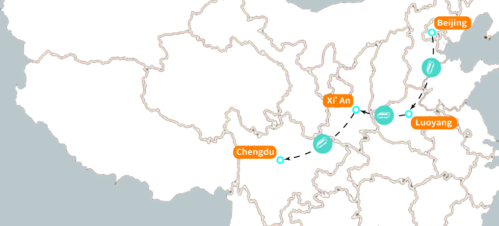 China Kung Fu & Panda Discover Tour Map